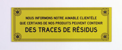 Traces de résidus