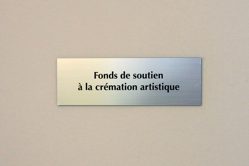 Fonds de la soutien à la crémation artistique